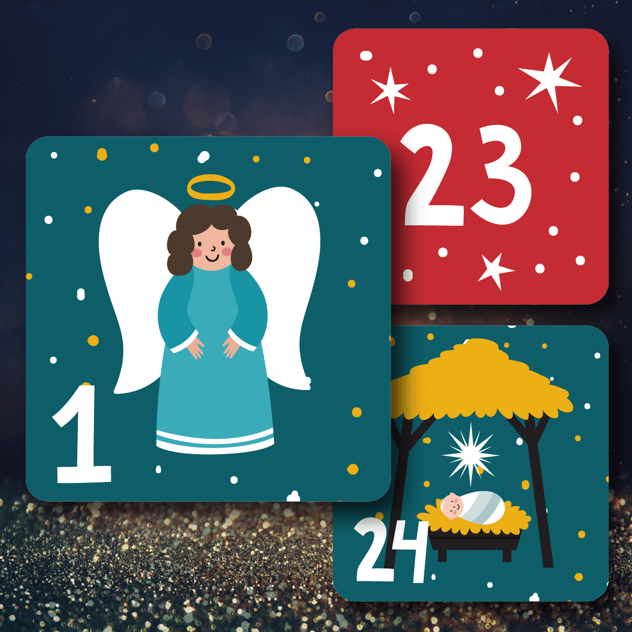 Advent Calendar Stickers Nativity