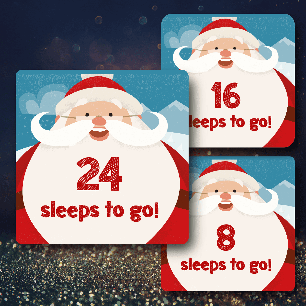 Advent Calendar Stickers - Santa's Countdown!