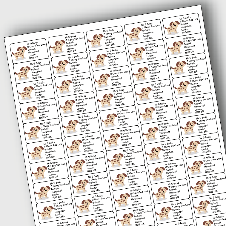Mailing Labels Dogs Dog (1) - thestickersite.com
