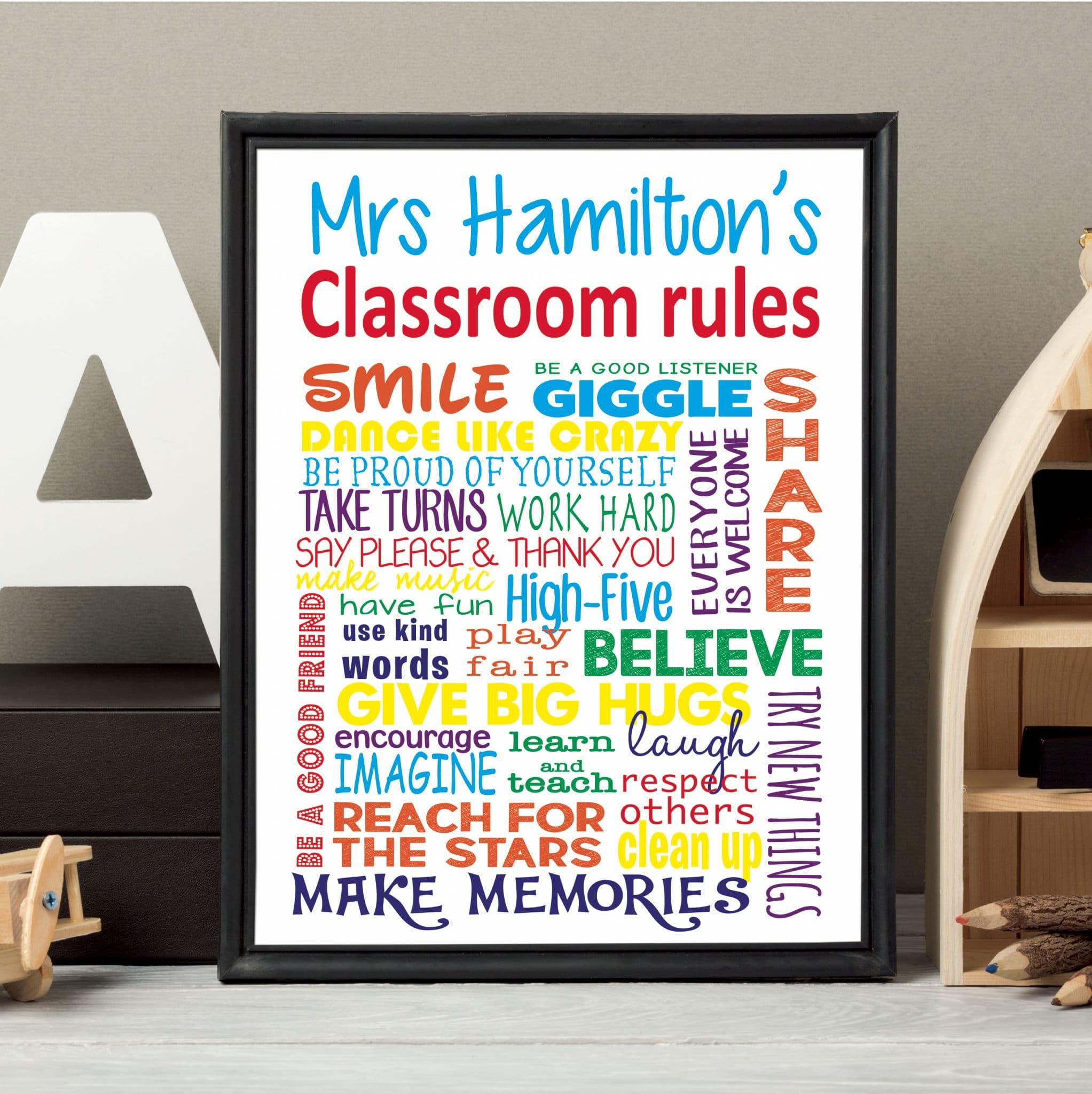 Personalised Classroom Rules Poster