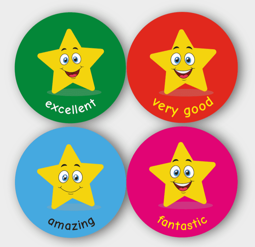 Star stickers for rewarding