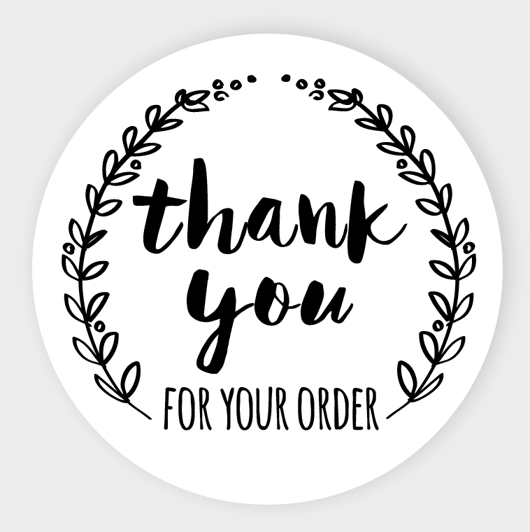 Thank you for your order stickers /business thank you stickers /gift b –  DokkiDesign