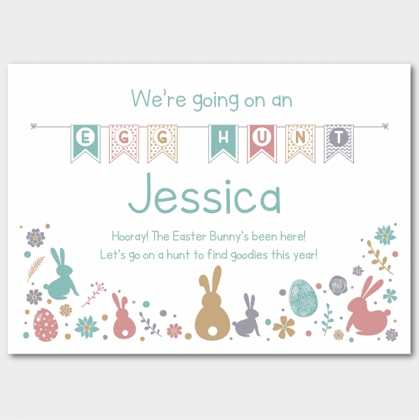Personalised Easter egg hunt clues - Outdoor