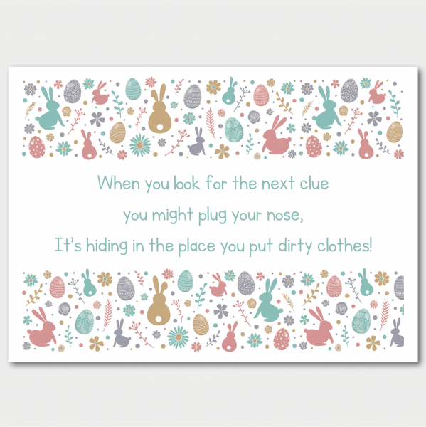 Personalised Easter egg hunt clues - Outdoor