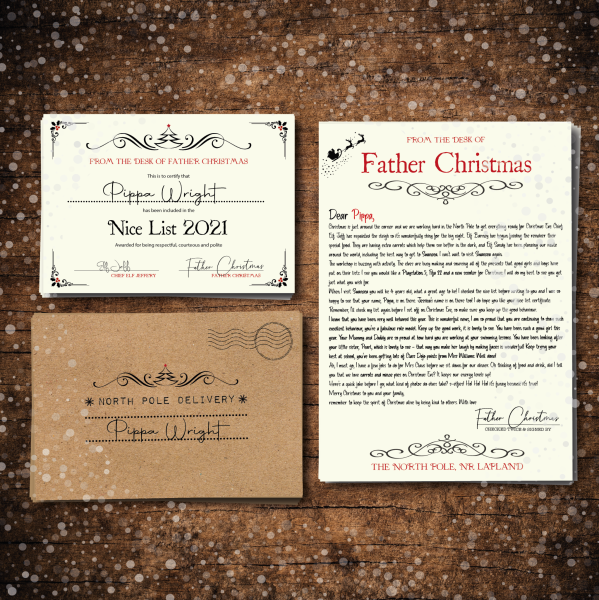 Personalised North Pole Letter & Certificate