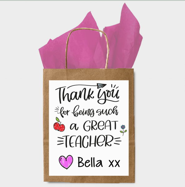 Personalised Paper Gift Bag - Teacher (2)